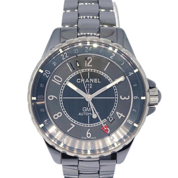 Chanel J12 GMT Ref.H3099 41mm Self-winding Watch Ceramic Titanium 115551 - Picture 1 of 8
